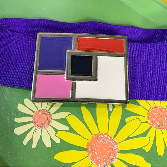 80s Purple Waist Belt - Picture 3 of 8
